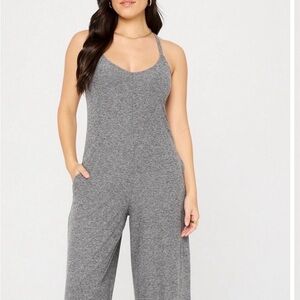 Fabletics Charcoal Sleeveless Jumpsuit